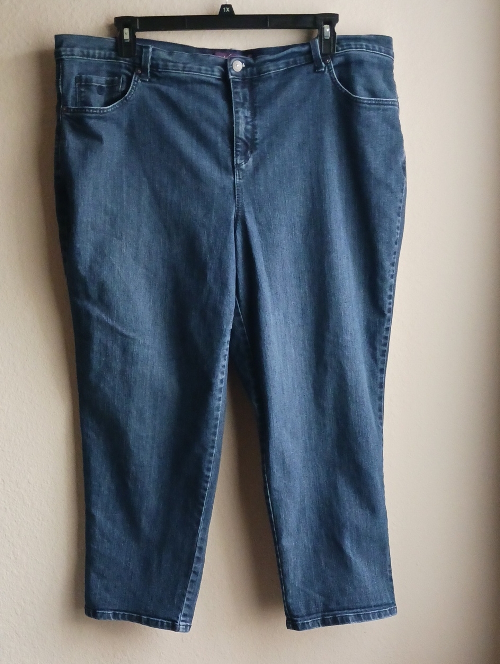 Gloria Vanderbilt Amanda High Rise Denim Jeans Size 22W Short